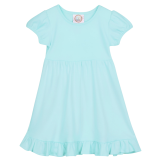 Blank Short Sleeve Empire Waist Ruffle Dress